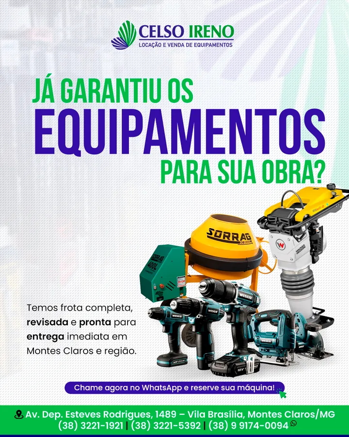 Arte para Instagram: Celso Ireno Equipamentos