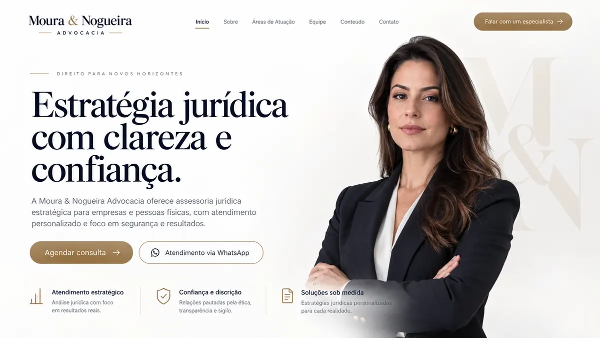 Moura & Nogueira: Advocacia · Site institucional